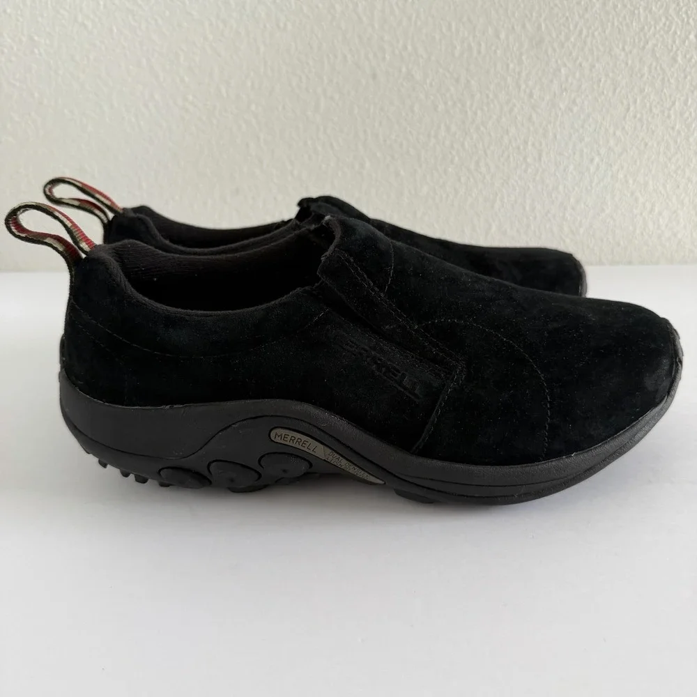 Merrell Jungle Moc Men's 8.5W Midnight Black Suede Slip-On Shoes